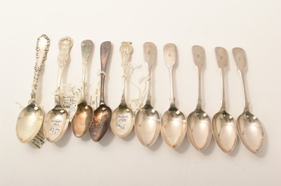 Lot 467 - Collection of UK provincial silver spoons, including Exeter, Dublin etc