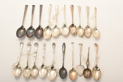 Lot 471 - Collection of miscellaneous silver coffee spoons and other items (various dates and makers).