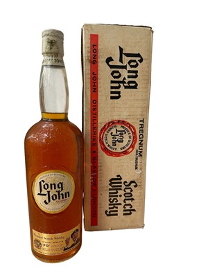 Lot 65 - One bottle, Long John Blended Scotch Whisky, a tregnum (3 bottles), 70%, in orignal card box
