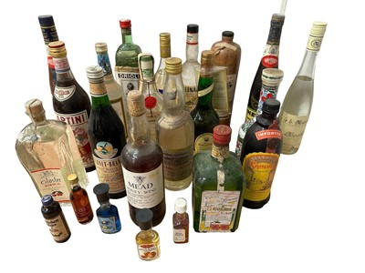 Lot 58 - Twenty-three bottles, assorted liquors, Kirsch, Kahlua, Metaxa and other vintage bottles and miniatures
