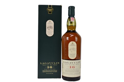 Lot 23 - One bottle, Lagavulin Single Islay Malt Whisky, 16 years old, 43%, 1 litre, in orignal card box