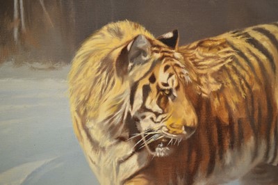 Lot 1155 - Leonard Pearman (1912-2003) oil on canvas, Siberian Tiger, signed, framed