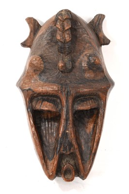 Lot 822 - African carved hardwood mask