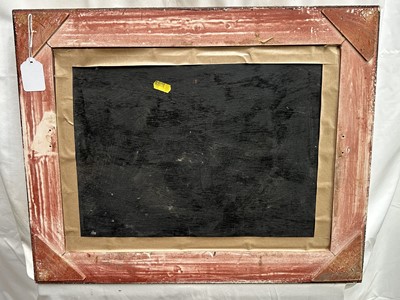 Lot 296 - Continental School, oil on board - Busy Dutch Canal, 29cm x 39cm, in gilt frame