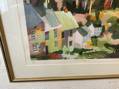 Lot 155 - Richard Tuff (b. 1965) screenprint, across the valley, signed, titled and numbered 170/250, 44 x 54cm, glazed frame