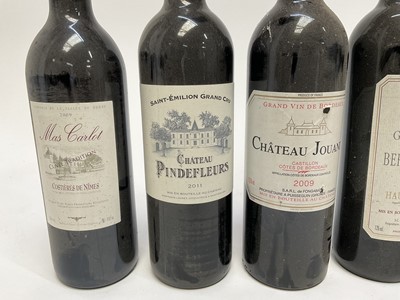 Lot 46 - Twelve bottles, assorted French reds, Chateau Jouanin 2009, Grand Vin du Chateau Bernadotte and others