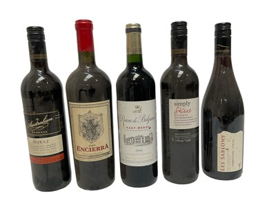 Lot 49 - Sixteen bottles, Les Sablons Grenache-Syrah 2007 (8), Encierra 2005 (2), Diane de Belgrave 2006 (2), Simply Shiraz (3) and one other bottle