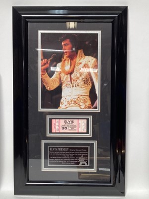 Lot 2637 - Group of framed Elvis memorabila