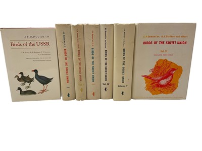 Lot 910 - G. P. Dement'ev, N. A. Gladkov, and others - Birds of the Soviet Union, 6 Vols. First transpated edition 1966-1968, and one other. (7)