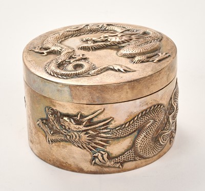 Lot 208 - Late 19th century Chinese silver box and cover by Wang Hing