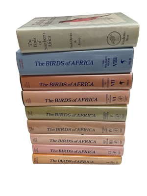 Lot 919 - The Birds of Africa by Leslie H. Brown, Emil K. Urban, Kenneth Newman, C. Hilary Fry and Stuart Keith, illustrated by Martin Woodcock, Peter Hayman and Ian Willis, published Academic Press & Christ...