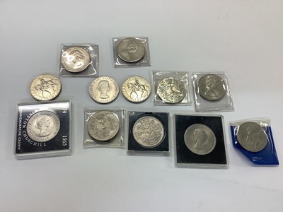 Lot 580 - G.B. - Mixed coins to include Royal Mint 1970 proof set, 1953 year set (in plastic), George III silver Half Crowns 1817 AVF, 1819 Fair & other issues (Qty)