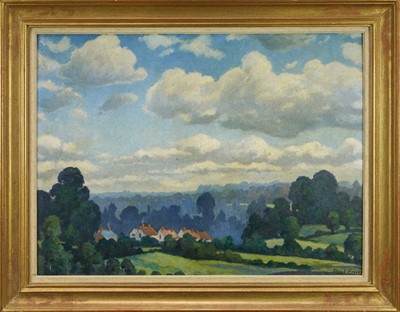 Lot 933 - Paul Earee (1888-1968) oil on board - Extensive Landscape, signed, 59cm x 79cm, framed