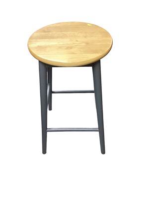 Lot 1352 - Four John Lewis bar stools with grey painted legs