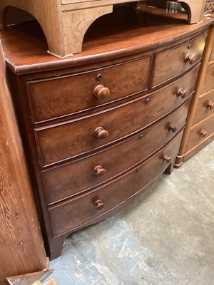 Lot 1230 - 19th century mahogany bowfront chest of drawers