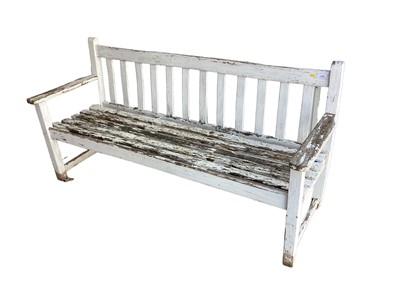 Lot 1346 - Painted garden bench