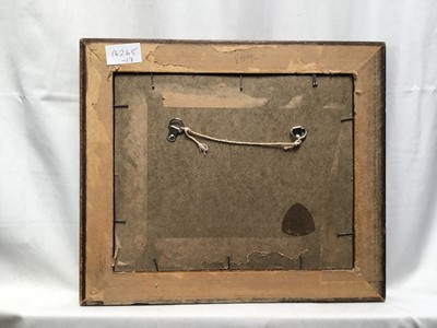 Lot 102 - 20th century English School, oil on board, A terrier dog and a hedgehog, in gilt and painted frame. 20 x 25cm.