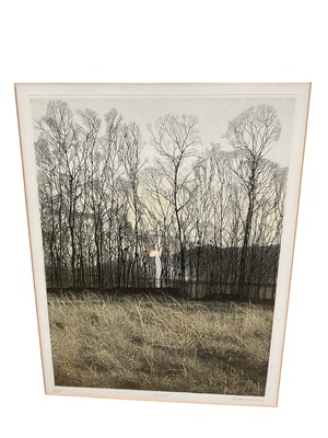 Lot 184 - Kathleen Caddick, signed print of Houghton Hall, together with a Michael Carlo Signed print and another print signed Greenwood (3)