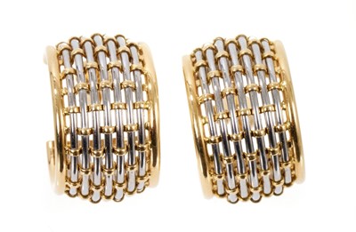 Lot 493 - Pair of Cartier 18ct gold earrings