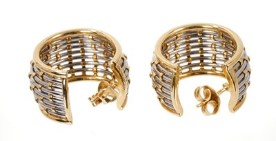 Lot 493 - Pair of Cartier 18ct gold earrings