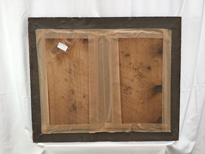 Lot 128 - Continental school, oil on board - The Three Witches, 35cm x 45cm, in glazed frame