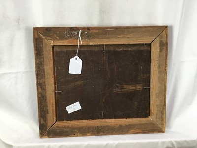 Lot 127 - Continental School, oil on canvas - Prize Bull in a landscape, 19cm x 24.5cm, in gilt frame