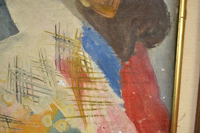 Lot 1236 - Attributed to Marie Laurencin (1883-1956) oil on canvas - Portrait of a Lady, a sketch verso, inscribed and bearing signature, 49cm x 35cm, framed