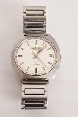 Lot 533 - Longines Gents steel wristwatch, 1974, with papers
