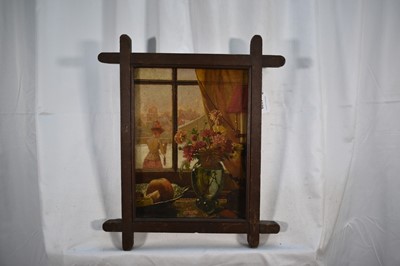 Lot 1029 - Walter Savage Cooper (1861-1943) oil on board, still life before a window