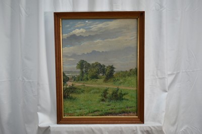 Lot 1032 - Walter Savage Cooper (1861-1943) oil on board, Summer landscape