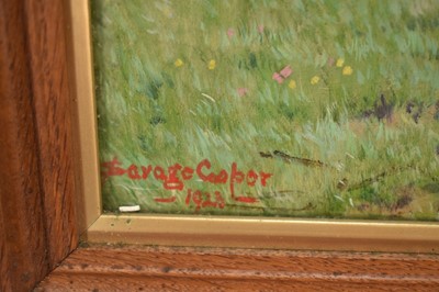 Lot 1032 - Walter Savage Cooper (1861-1943) oil on board, Summer landscape