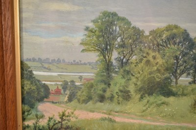 Lot 1032 - Walter Savage Cooper (1861-1943) oil on board, Summer landscape