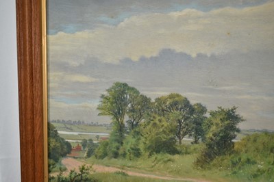 Lot 1032 - Walter Savage Cooper (1861-1943) oil on board, Summer landscape
