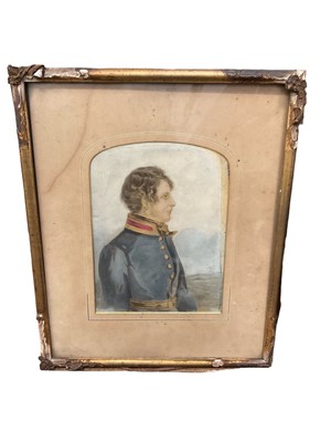 Lot 243 - 19th century overpainted photograph depicting a gentleman