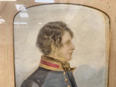 Lot 242 - 19th century overpainted photograph depicting a gentleman believed to be James Hull Ashton, Lieutenant Royal Navy