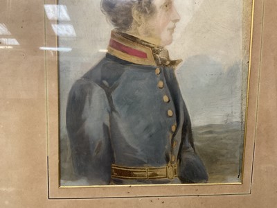 Lot 242 - 19th century overpainted photograph depicting a gentleman believed to be James Hull Ashton, Lieutenant Royal Navy