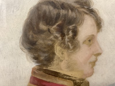 Lot 242 - 19th century overpainted photograph depicting a gentleman believed to be James Hull Ashton, Lieutenant Royal Navy