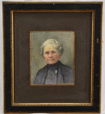 Lot 1034 - Walter Savage Cooper (1861-1943) watercolour, Portrait of an elderly woman