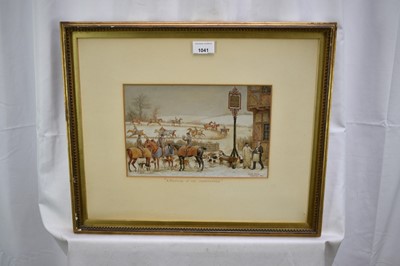 Lot 1041 - Frank Paton (1855-1909) watercolour and bodycolour - "A Meeting of the Unemployed", signed and inscribed Christmas 1886, 17cm x 27cm, in glazed gilt frame
