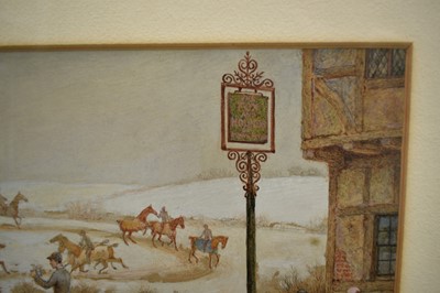 Lot 1041 - Frank Paton (1855-1909) watercolour and bodycolour - "A Meeting of the Unemployed", signed and inscribed Christmas 1886, 17cm x 27cm, in glazed gilt frame