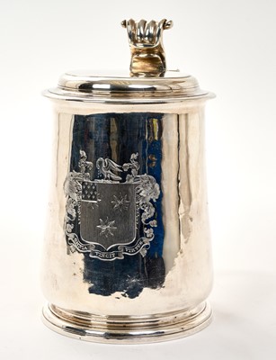 Lot 206 - George II silver tankard, George Wickes, London 1728.