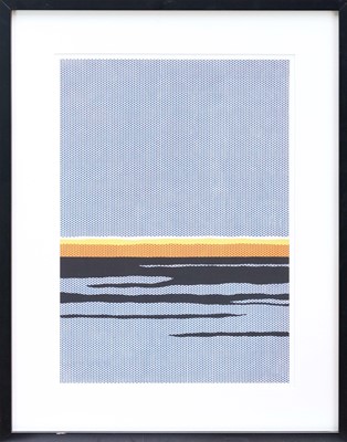 Lot 26 - After Roy Lichtenstein (1923-1997), silkscreen print, Seascape, apparently unsigned, 55cm x 40cm, in glazed frame