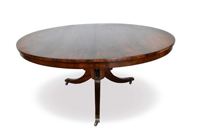 Lot 1304 - George IV rosewood and simulated rosewood pedestal dining table