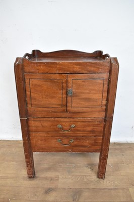 Lot 1306 - George III mahogany bedside cupboard