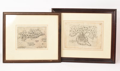 Lot 750 - Giovanni Francesco - rare 16th century engraved map of Liesena and another of Ulcinj