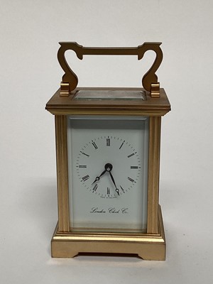 Lot 2621 - Contemporary London Clock Company brass carriage clock.