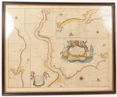 Lot 712 - Captain Greenville Collins, 18th century hand coloured sea - "Newcastle upon Tyne"