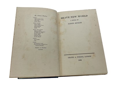 Lot 1741 - Aldous Huxley, Brave New World, 1932 first edition, lacking dust jacket.