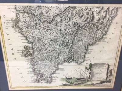 Lot 746 - European maps: including Janssen hand coloured 17th map of Slavonia, Croatia and Bosnia, others