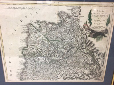 Lot 746 - European maps: including Janssen hand coloured 17th map of Slavonia, Croatia and Bosnia, others